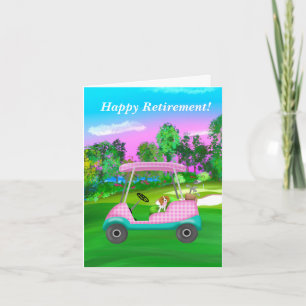 Carte de retraite pour golfeur avec Cavalier King