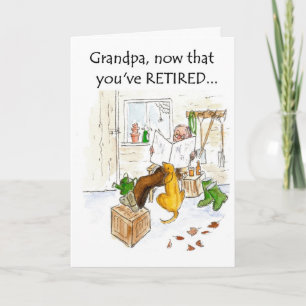 Carte de retraite pour grand-père