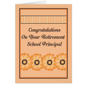 Carte de retraite pour le directeur d'école avec f
