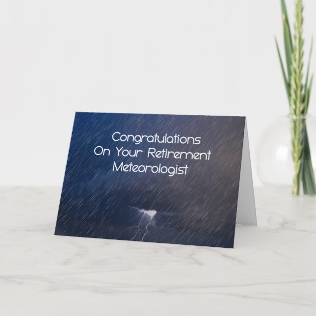 Carte de retraite pour météorologue, Température (Devant)