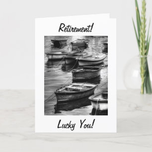 CARTE DE RETRAITE REMPLIE DE BONS VOEUX/BATEAUX RO