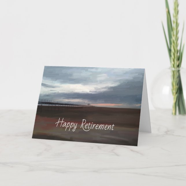 Carte de retraite sur la jetée maritime (Devant)