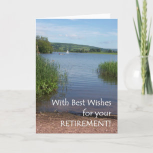 Carte de retraite - Voile sur le lac