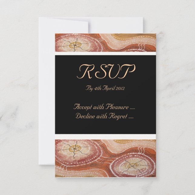 Carte de rêve autochtone de mariage RSVP Desert (Devant)