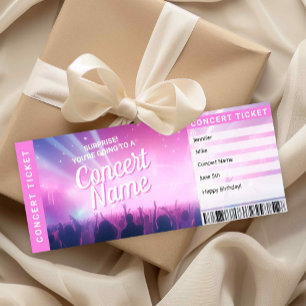 Carte de Révélation de Billet de Concert de Musiqu