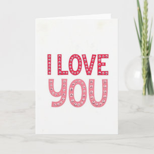 Carte de rhinestone « Je t'aime »