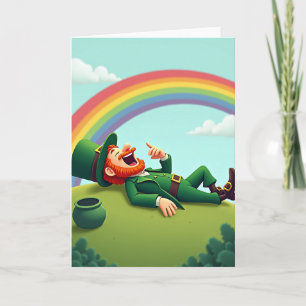 Carte de rire du lutin chanceux
