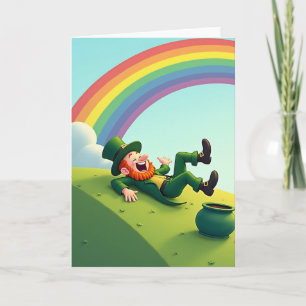 Carte de rire du lutin chanceux