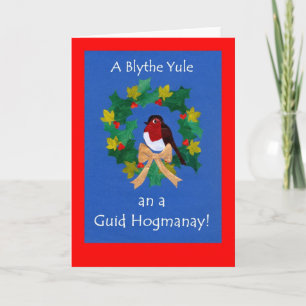 Carte de Robin de Noël avec la salutation
