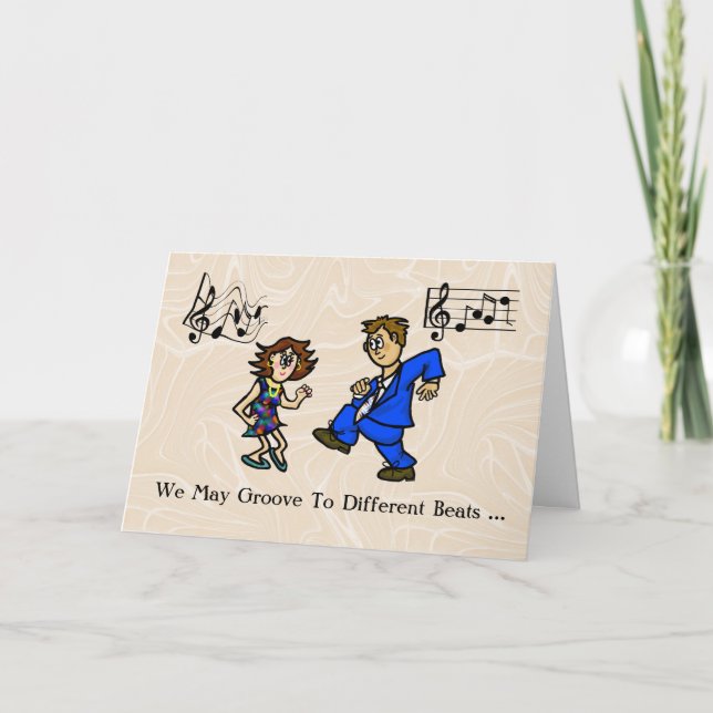 Carte de romance Groovin' Dancing Couple (Devant)