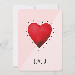 Carte de romance Red Heart