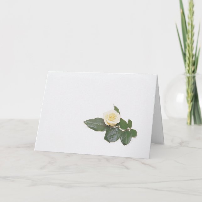 Carte de rose blanc (Devant)