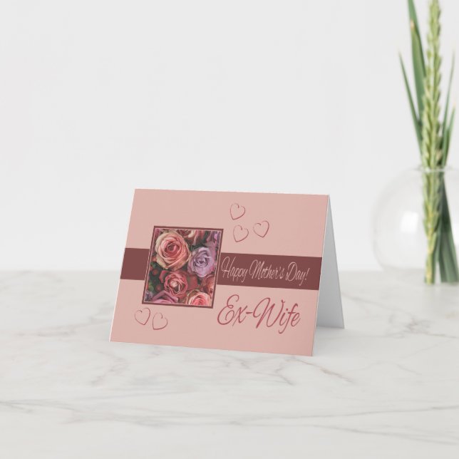Carte de rose de la Fête des mères de l'ex-femme (Devant)