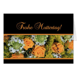 Carte de rose de la fête des mères en Allemagne