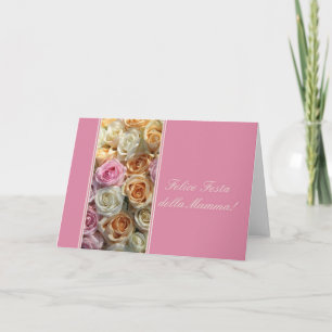 Carte de rose de la fête des mères italiennes