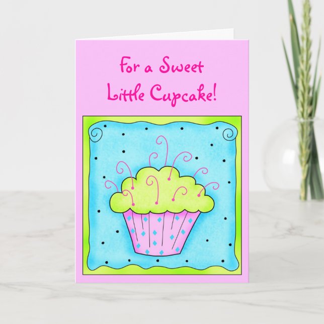 Carte de rose et de petit gâteau de turquoise (Devant)