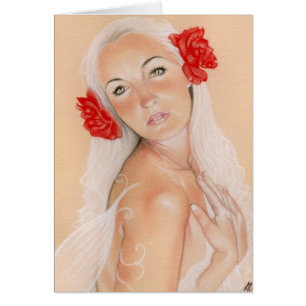 Carte de roses entrelacée par fée