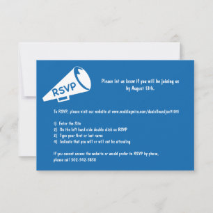 Carte de RSVP avec le corne de brume