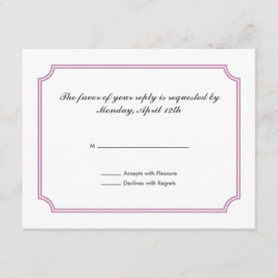 Carte de RSVP avec le motif croisé médiéval