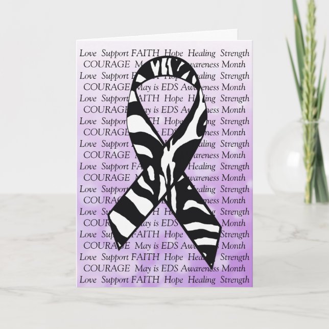 Carte de ruban d'encouragement d'amitié de soutien (Devant)