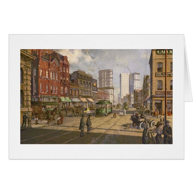Carte de rue de Paul McGehee "vieil Atlanta - (Devant Horizontal)