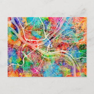 Carte de rue de Pittsburgh Pennsylvanie