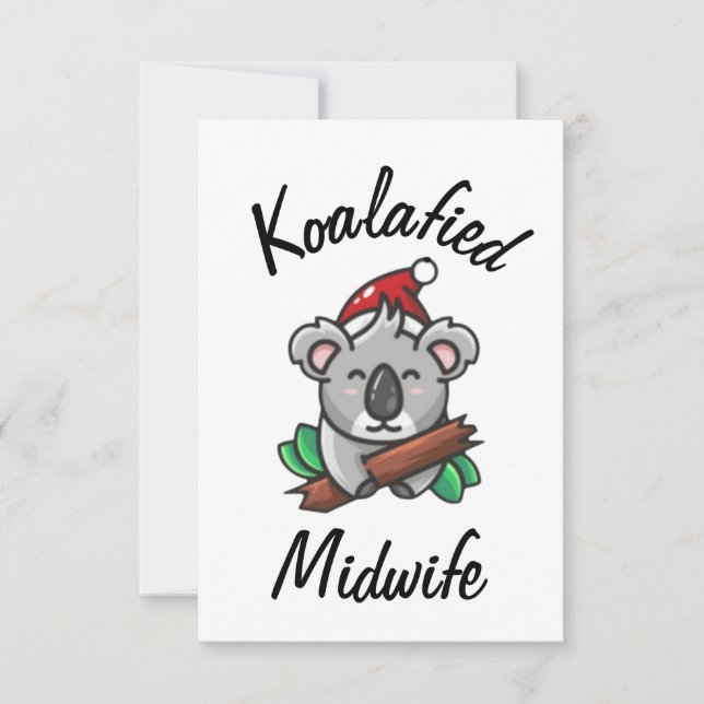 Carte de sage-femme Koalafied (Devant)
