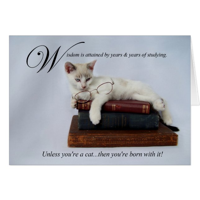 Carte de sagesse (chat) (Devant horizontal)