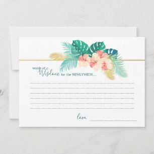 Carte de sagesse de mariage élégante en or à motif