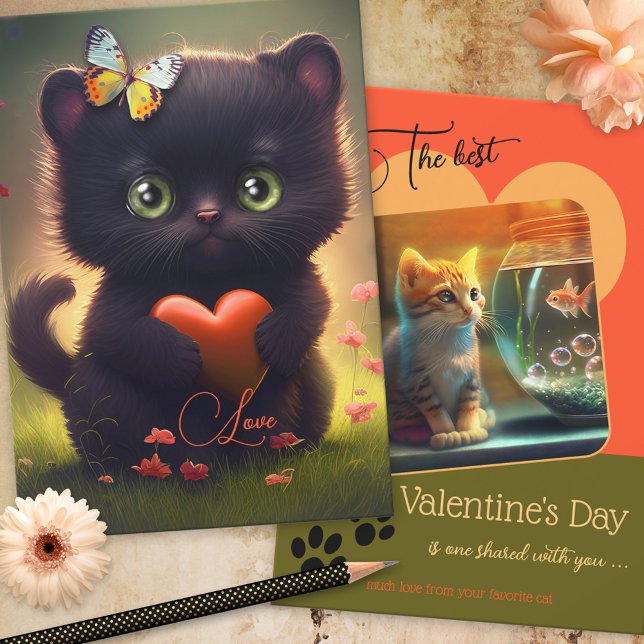 Carte de Saint Kitty Valentine's Day (Créateur téléchargé)