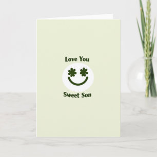 Carte de Saint-Patrick Vert Sourire Amour Pour Fil