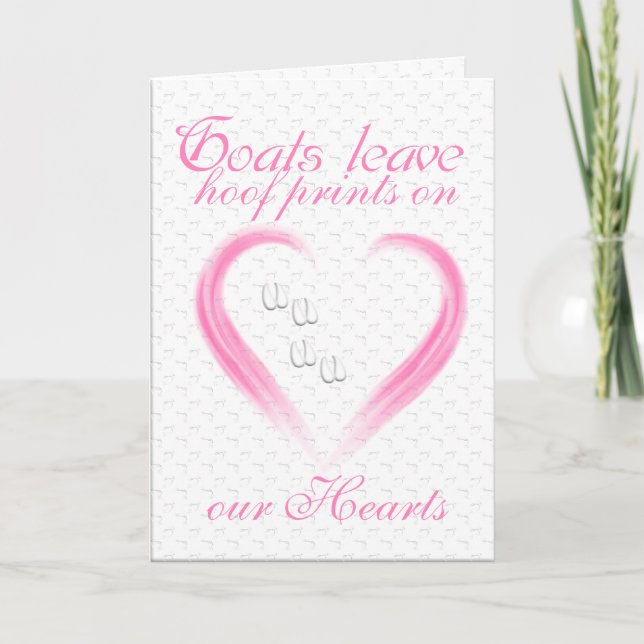 Carte de Saint-Valentin à la chèvre (Devant)