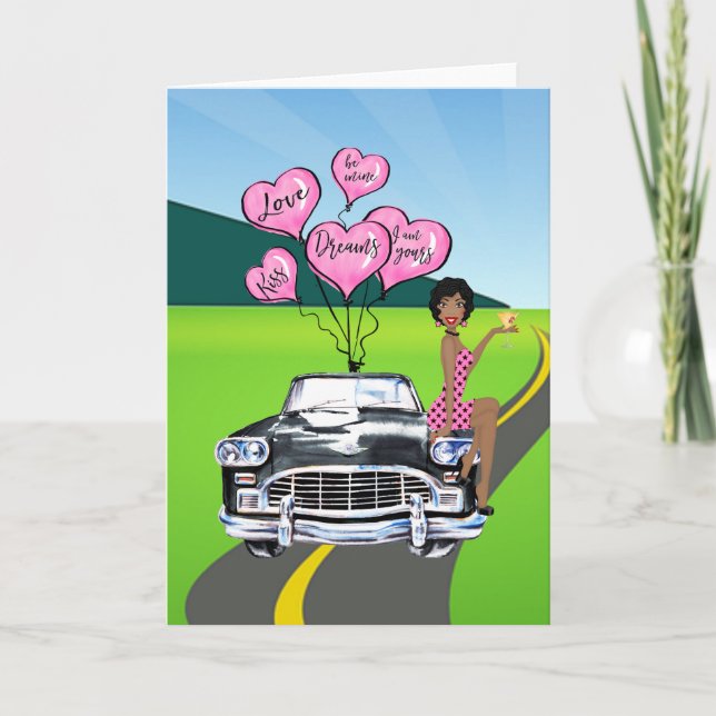 Carte de Saint-Valentin afro-américaine (Devant)