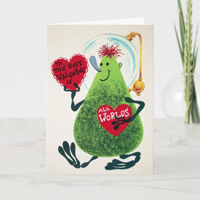 Carte de Saint-Valentin Alien rétros (Devant)