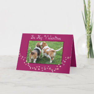 Carte de Saint Valentin amusante avec Basset & Bon