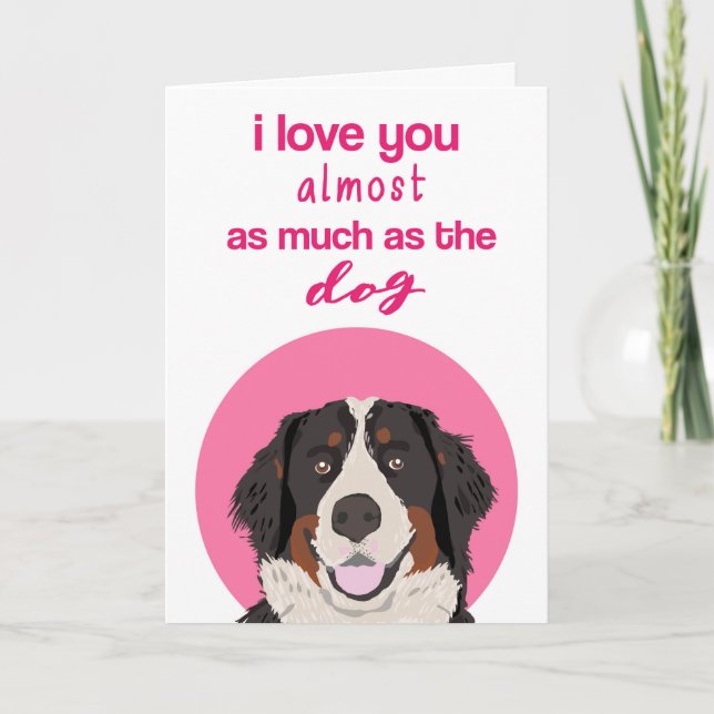 Carte de Saint Valentin amusante pour le chien de  (Devant)