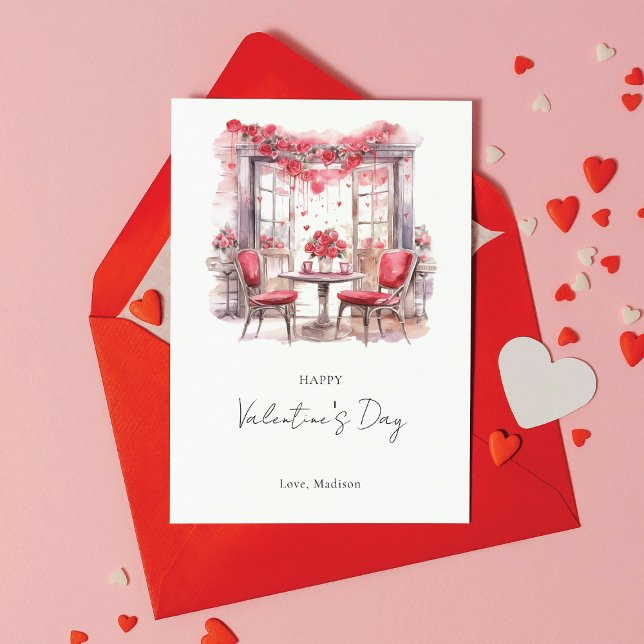 Carte de Saint-Valentin aquarelle élégante personn (Créateur téléchargé)