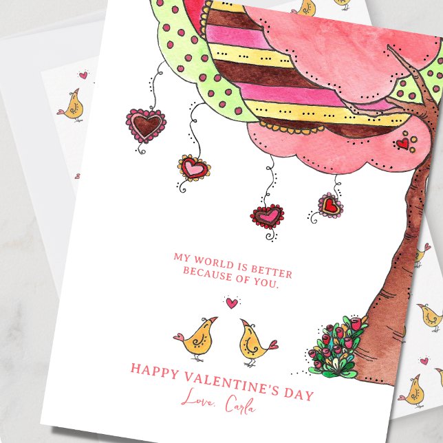 Carte de Saint-Valentin Arbre de cœur (Créateur téléchargé)