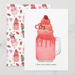 Carte de Saint-Valentin au milkshake Red Velvet I
