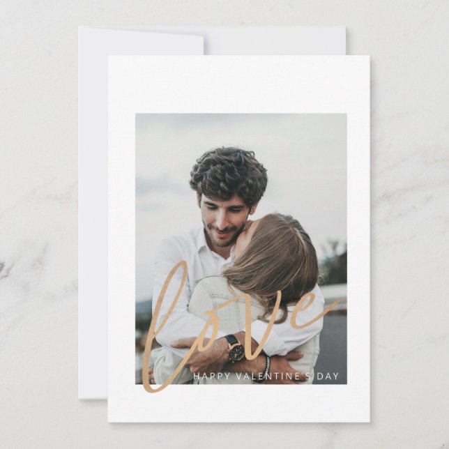 Carte de Saint-Valentin avec photo et calligraphie (Devant)