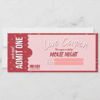Carte de Saint-Valentin Bon de l'Amour