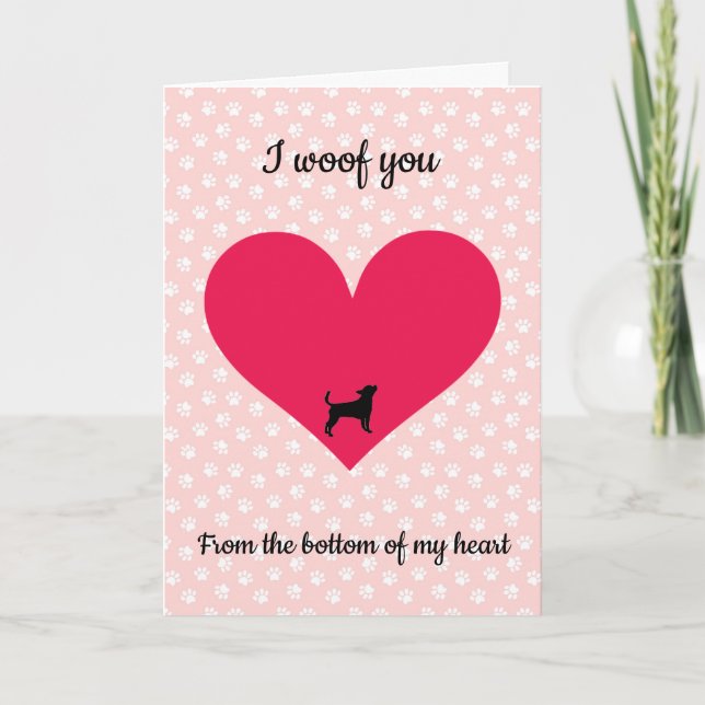 Carte de Saint-Valentin Chihuahua (Devant)
