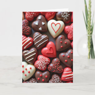 Carte de Saint-Valentin Cœurs en Chocolat