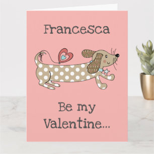 Carte de Saint-Valentin Dachshund pour chien de sa