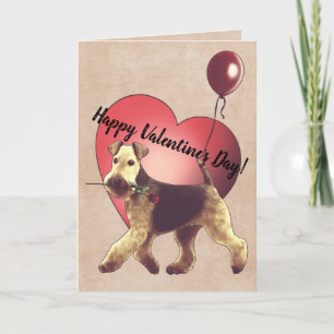 Carte de Saint-Valentin d'Airedale Terrier