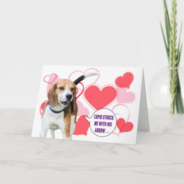 Carte de Saint-Valentin de beagle (Devant)