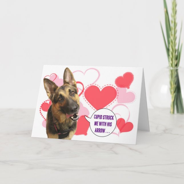 Carte de Saint-Valentin de berger allemand (Devant)