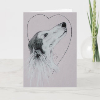 Carte de Saint-Valentin de chien de Saluki