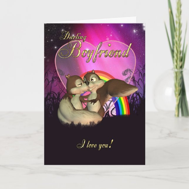 Carte de Saint-Valentin de copain avec amour migno (Devant)