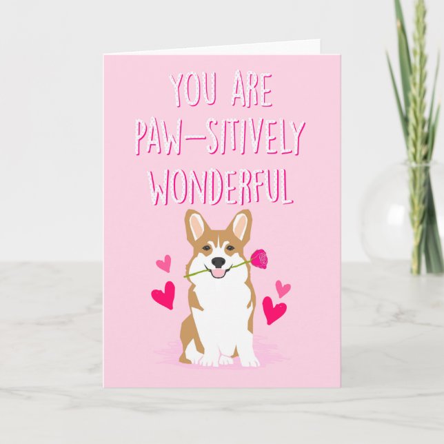 Carte de Saint-Valentin de corgi (Devant)